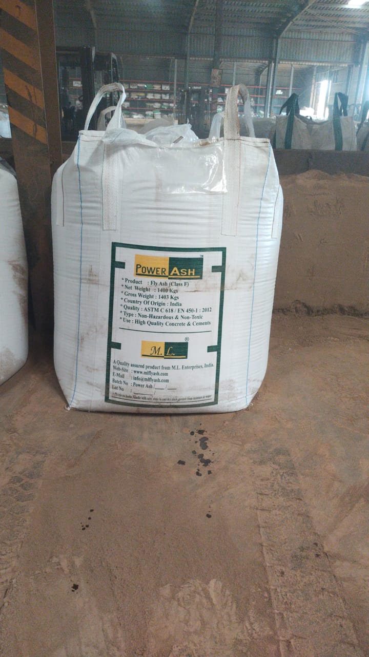 Power Ash brand fly ash jumbo bag, M.L. Enterprises